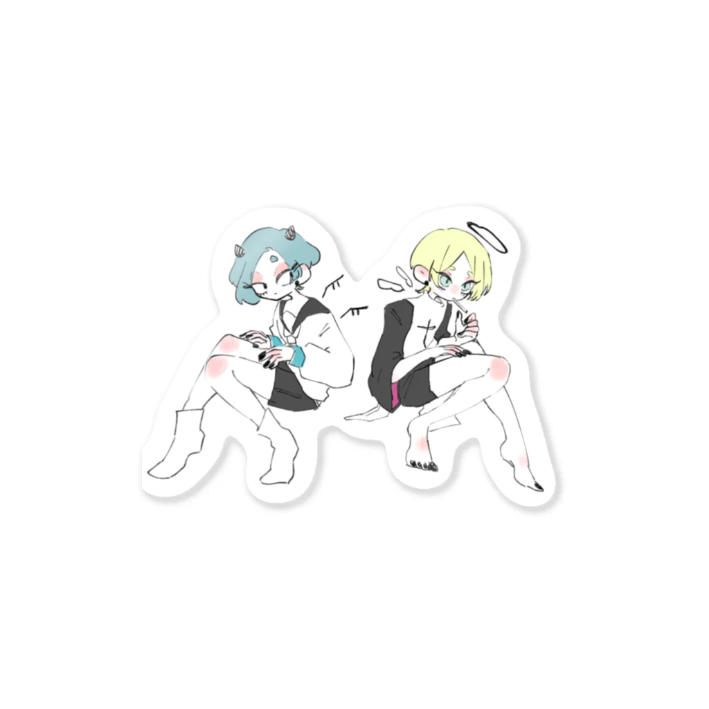 たつヲみ🚬の背中合わせ Sticker