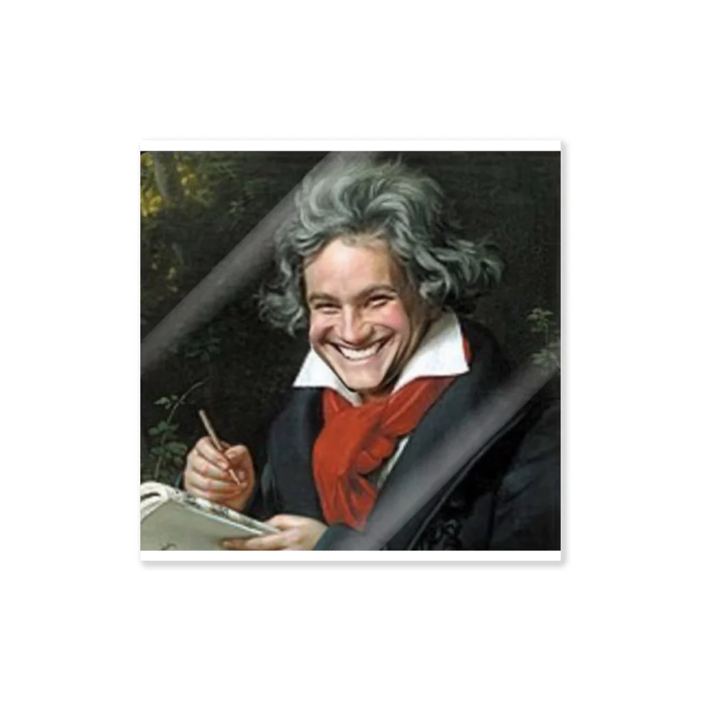 Shin Beethovenの笑顔のベートーベン ステッカー
