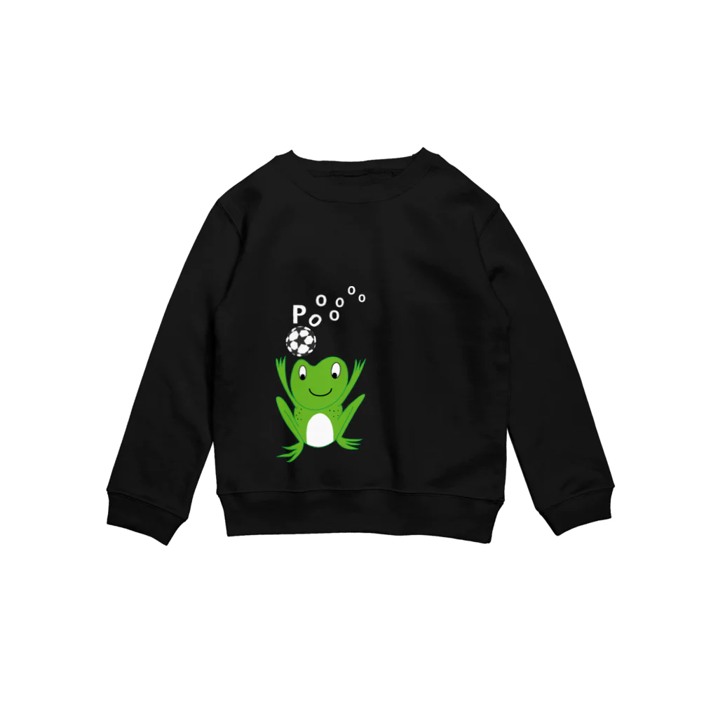 Illustrator Moca&Ram shopの🐸かえるのヘディング Crew Neck Sweatshirt