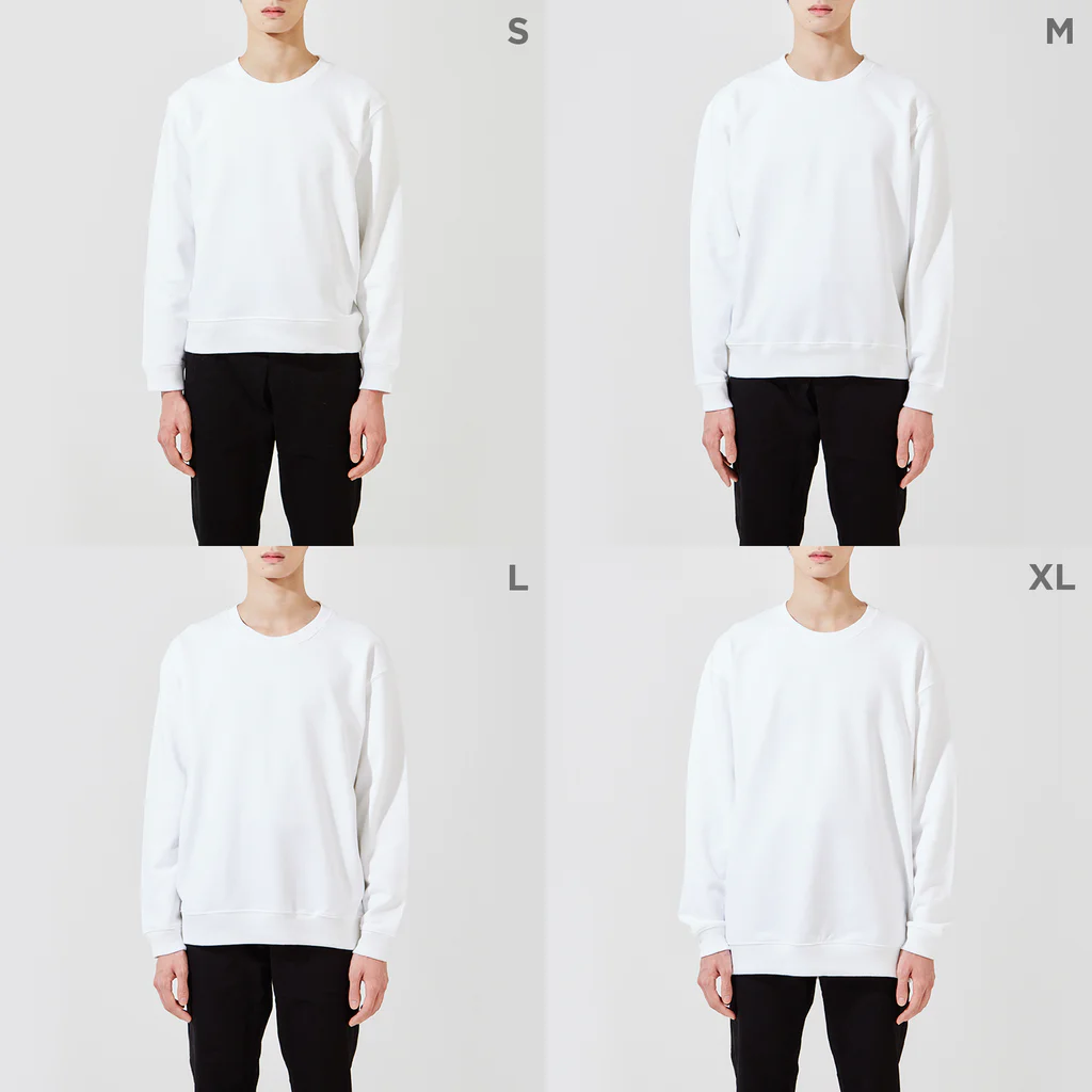 はたこのバースデーベイビー(黒ベース) Crew Neck Sweatshirt :model wear (male)