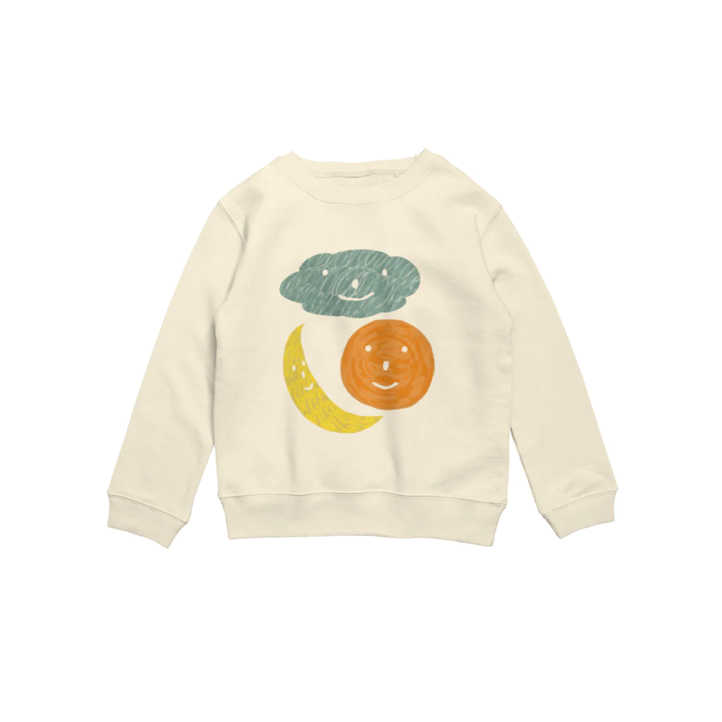 kikiのcloud,sun,moon Crew Neck Sweatshirt