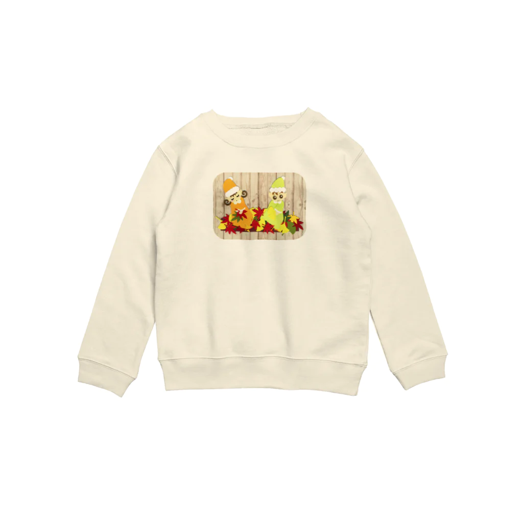 始季彩＠suzuriの紅葉に囲まれて Crew Neck Sweatshirt