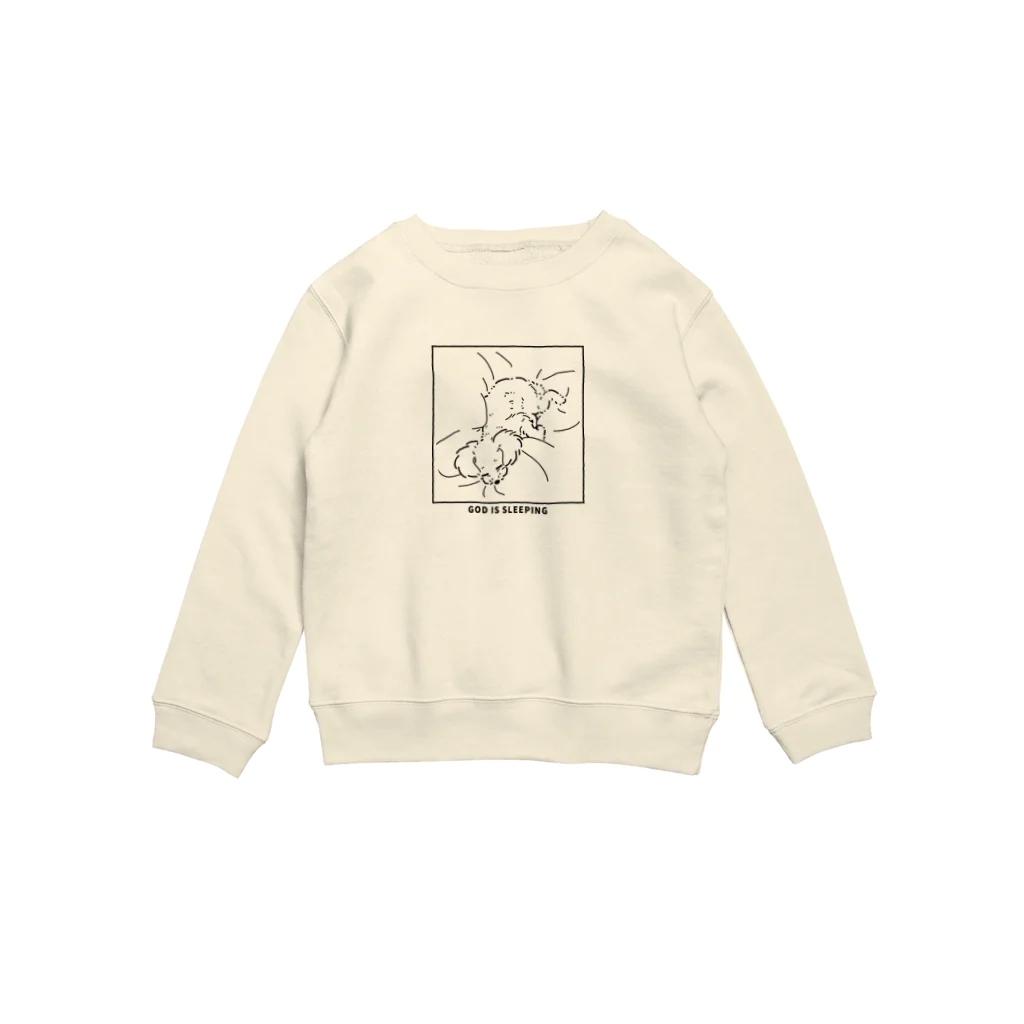 YamamoriMeidoの寝ているトイプードル Crew Neck Sweatshirt