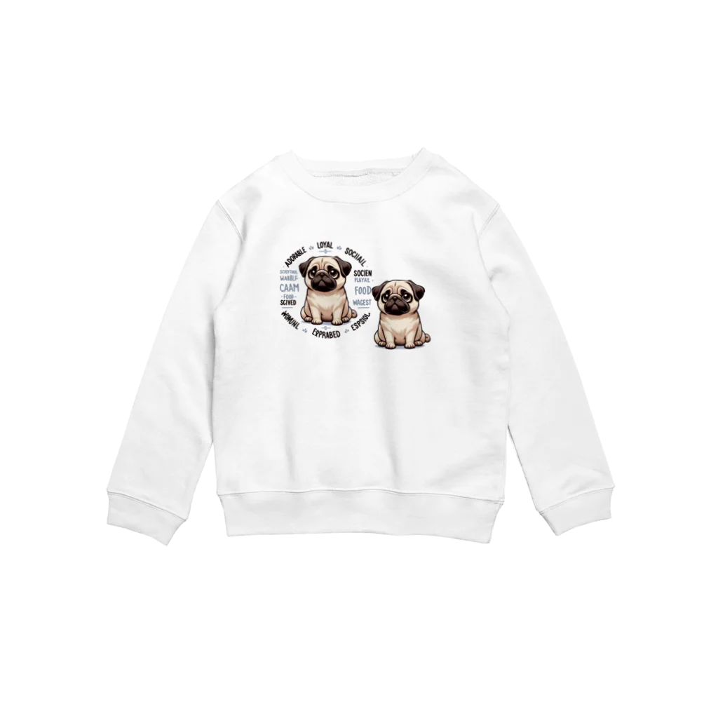 ブヒーズのパグ図鑑 Crew Neck Sweatshirt