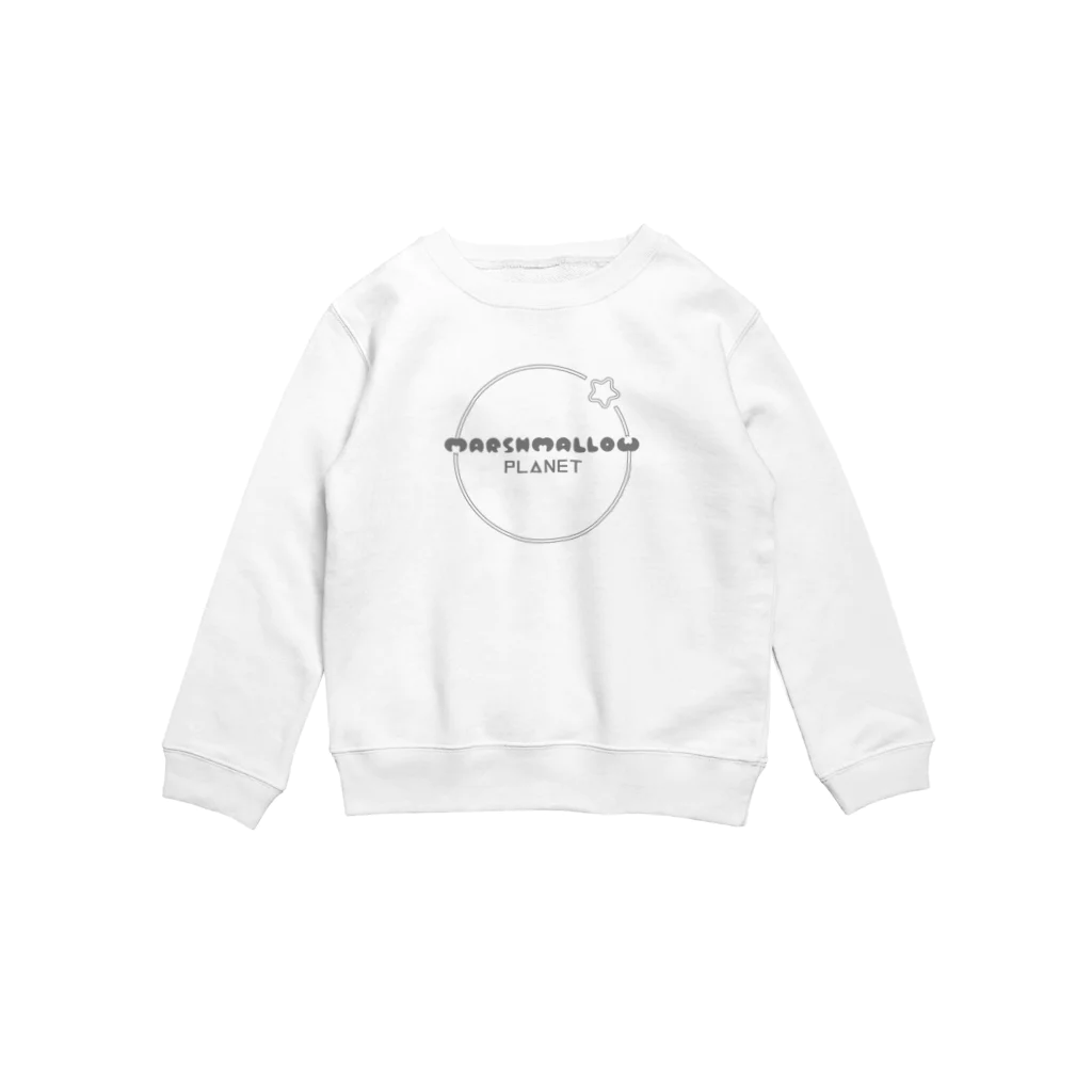 ましゅまろ♪まーと｜Marshmallow Martのましゅまろ☆プラネット (単色ロゴ) Crew Neck Sweatshirt