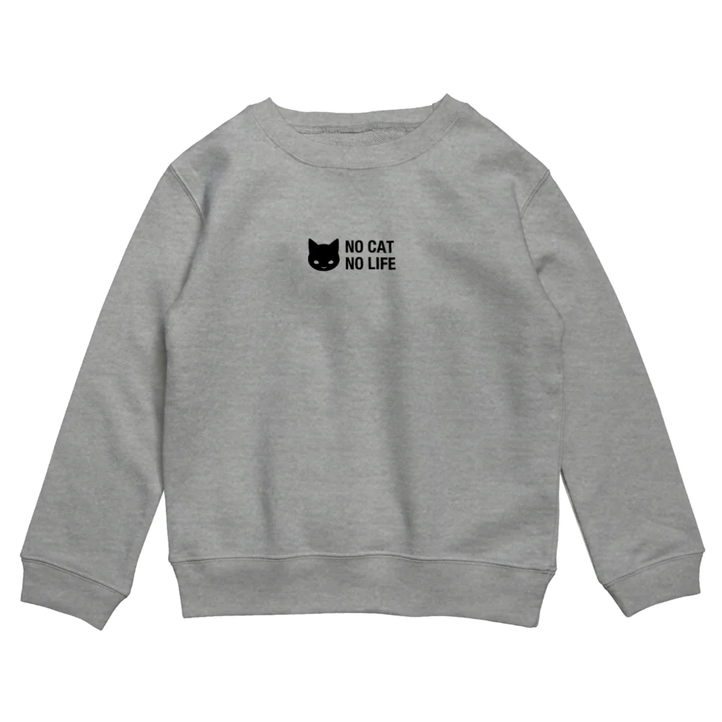 ミケネコロックの黒猫と生きる Crew Neck Sweatshirt