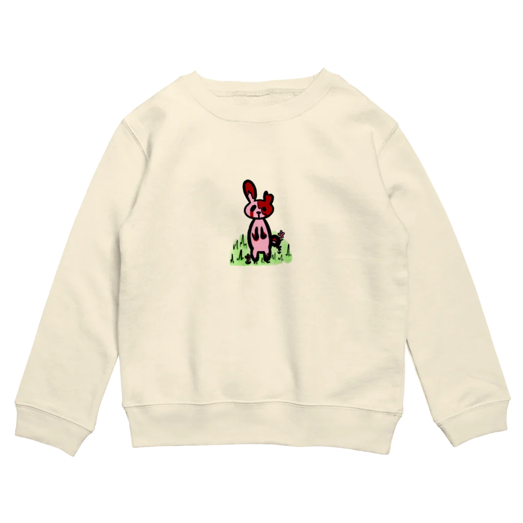 うさぎだいありーのちみどろうさぎさん。 Crew Neck Sweatshirt