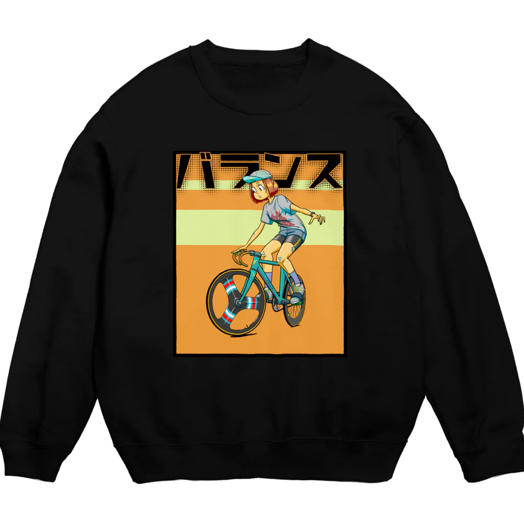 nidan-illustrationのバランス (inked fixie girl) Crew Neck Sweatshirt