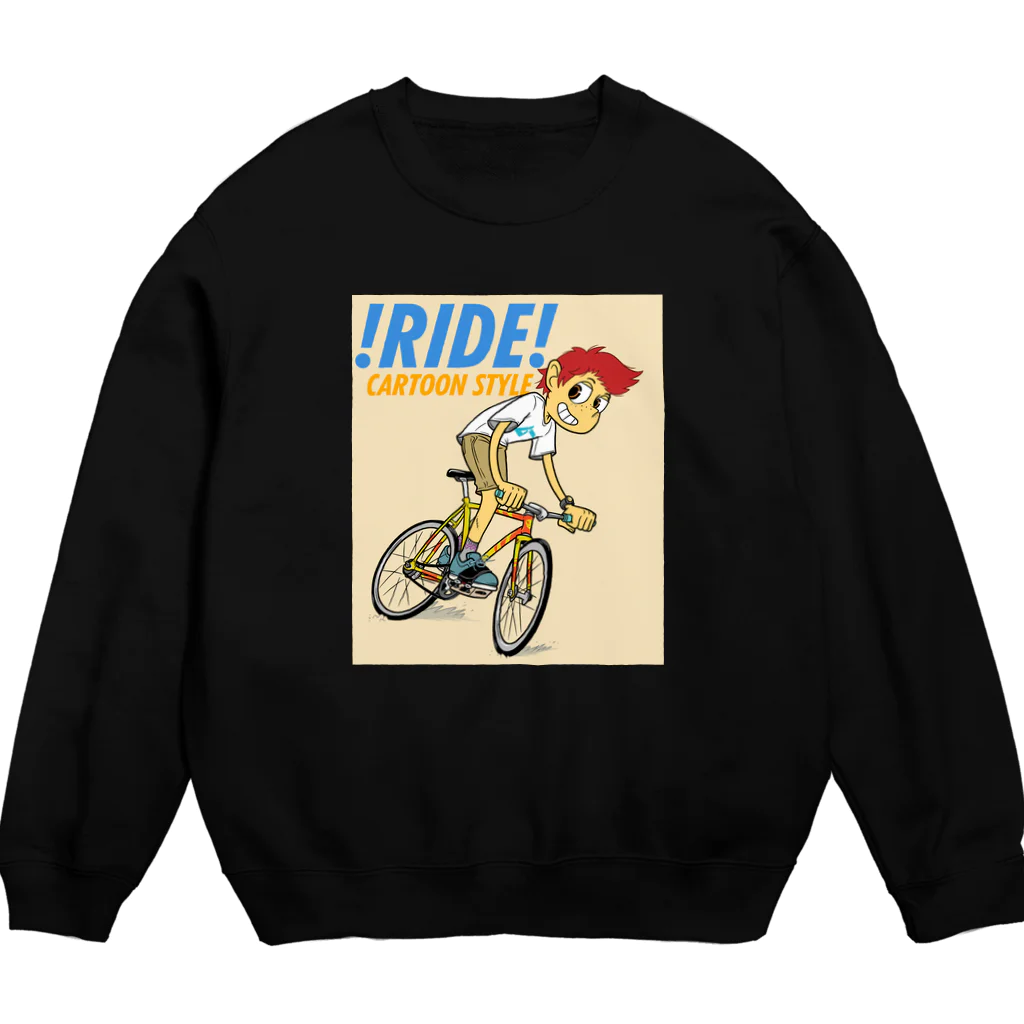 nidan-illustrationの!RIDE! (CARTOON STYLE) Crew Neck Sweatshirt