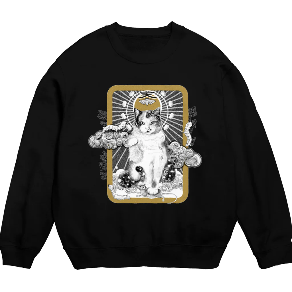 OJIKの養蚕守護猫 Crew Neck Sweatshirt