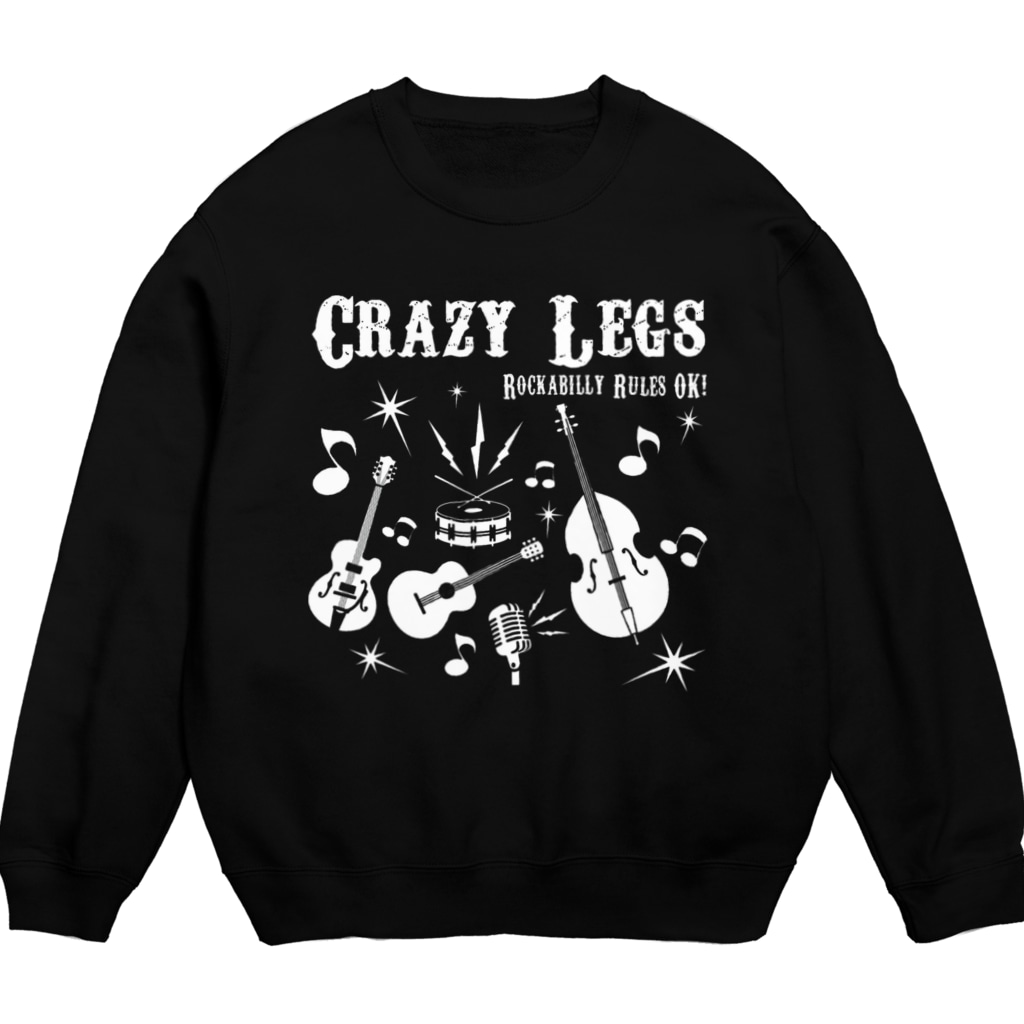 CRAZY LEGS Rockabilly Rules OK Crew Neck Sweatshirt