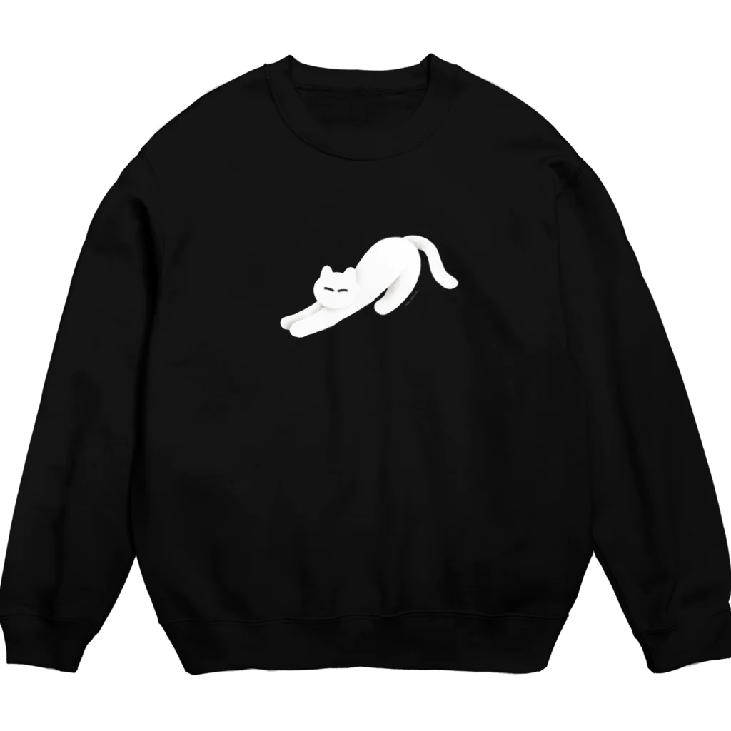 nananaののびる白ねこ Crew Neck Sweatshirt