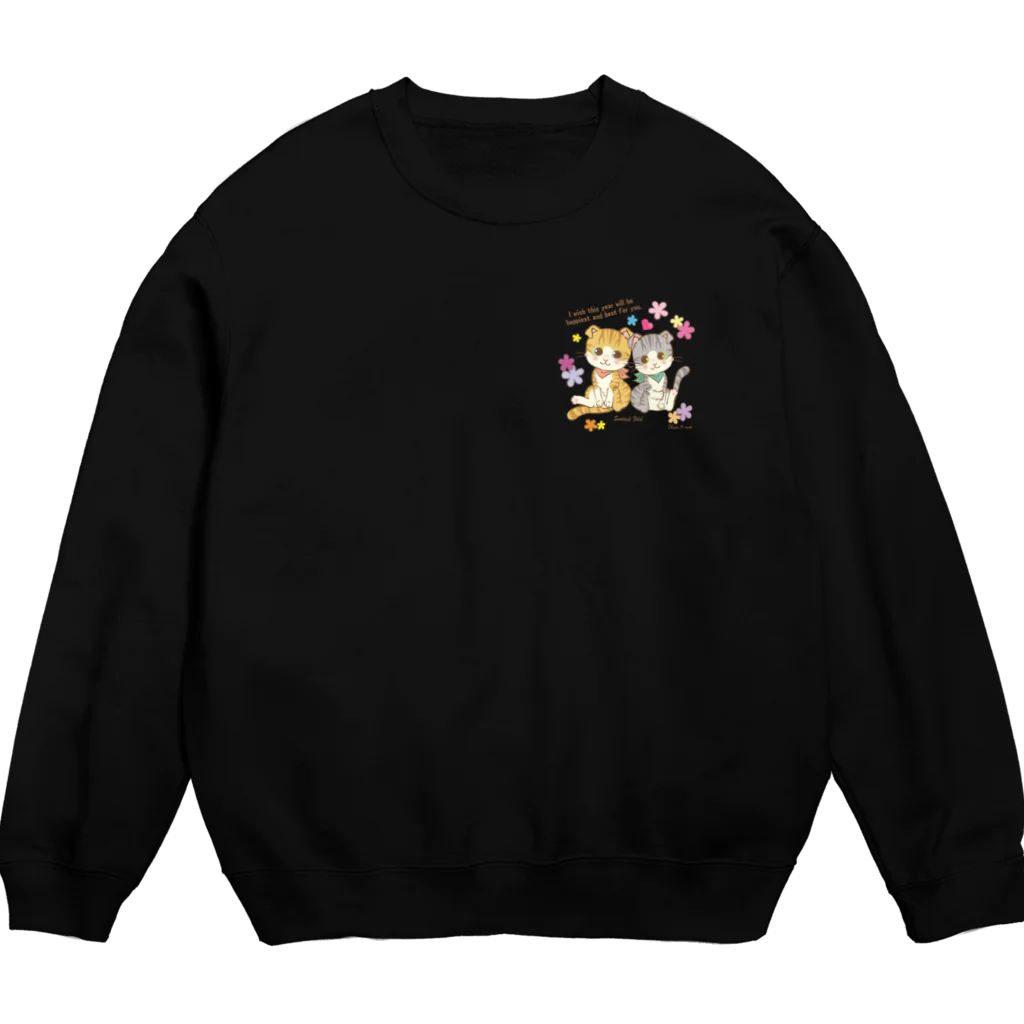 Satokostudioの仲良しスコティッシュ Crew Neck Sweatshirt