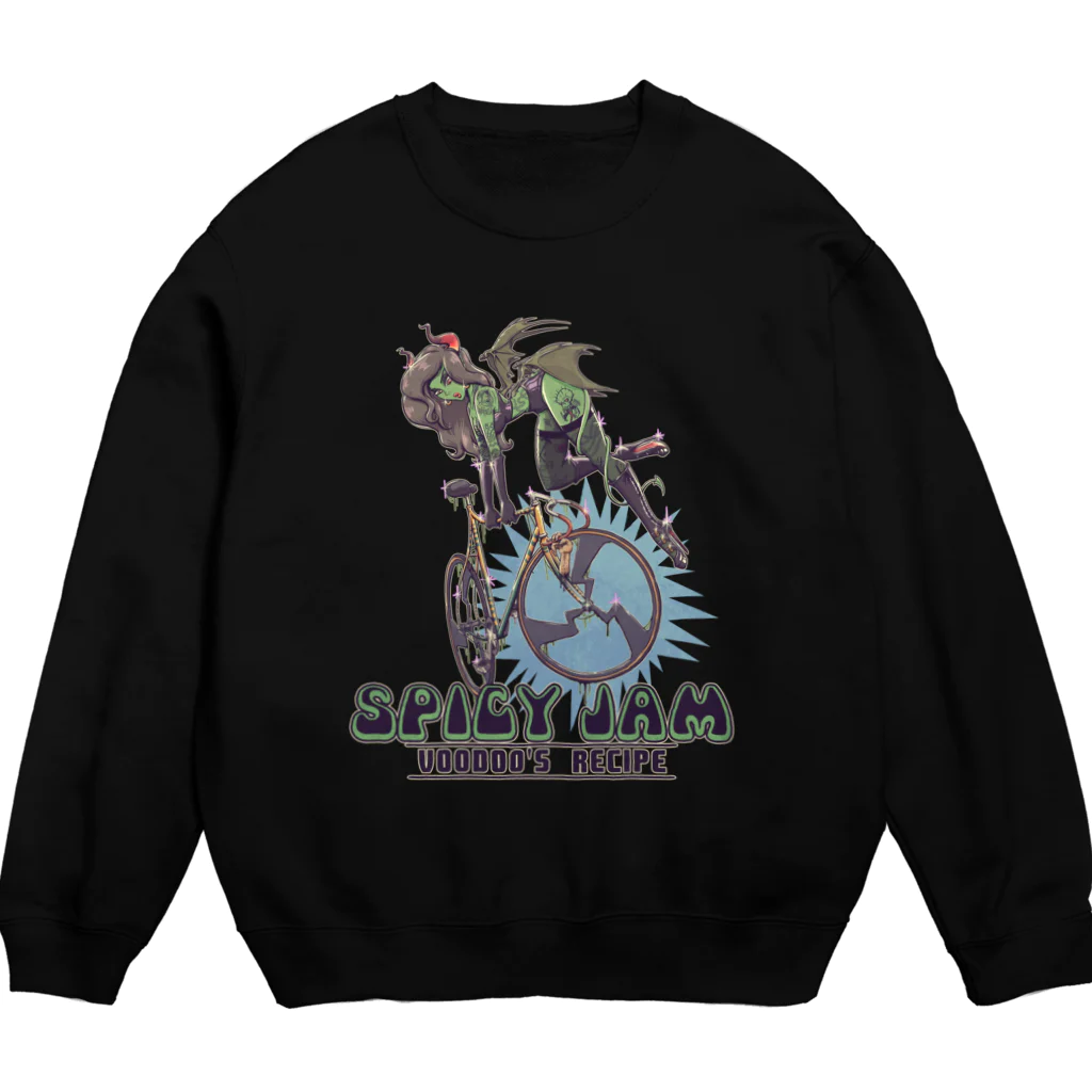 nidan-illustrationの"SPICY JAM" (green) Crew Neck Sweatshirt