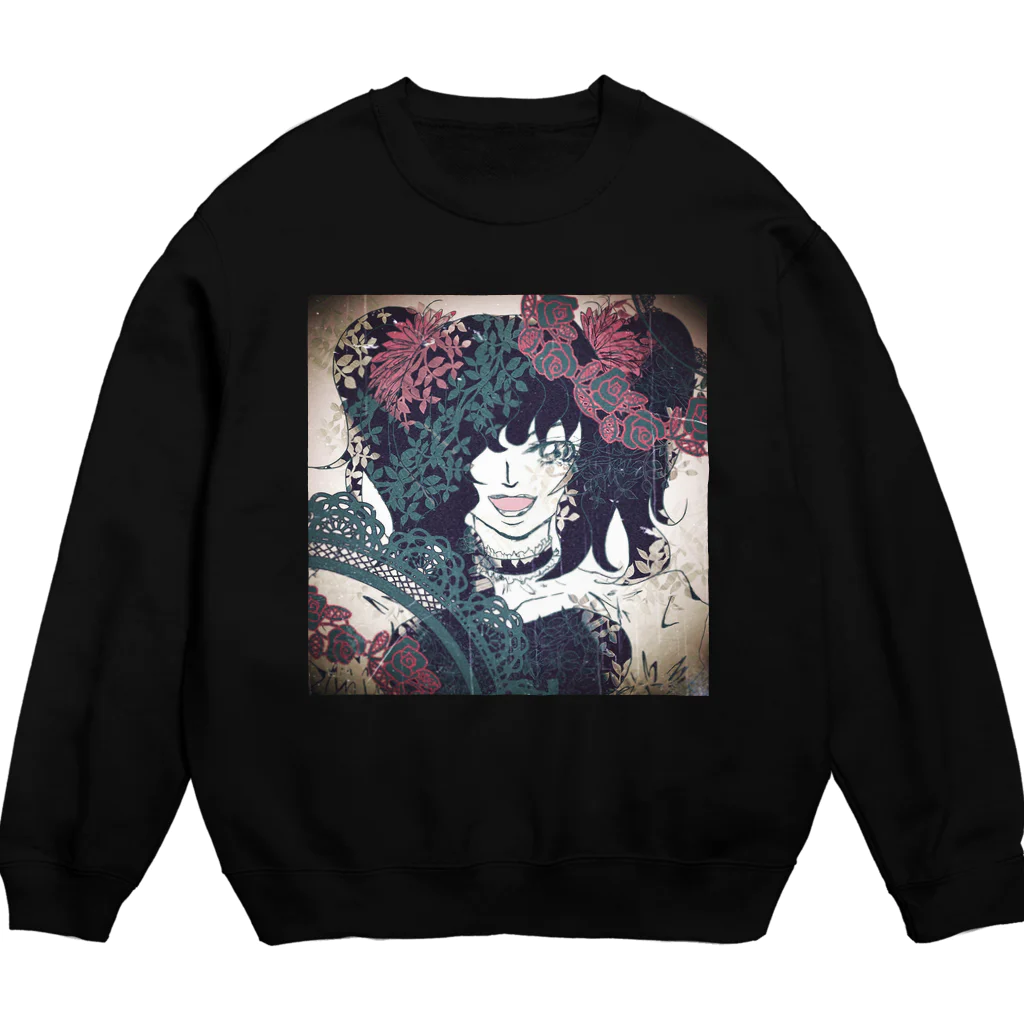 Oh!Challeの薔薇に捕らわれた女 Crew Neck Sweatshirt