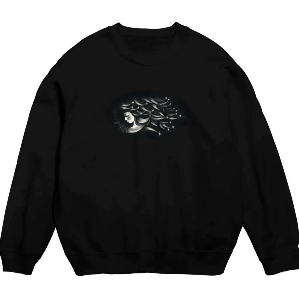 野ウサギ堂（キクチン）の流星群 Crew Neck Sweatshirt