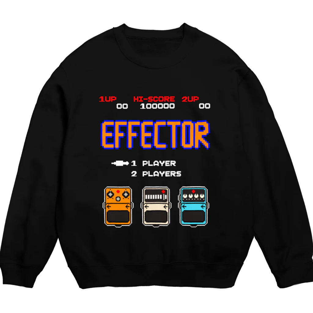 Siderunの館 B2のレトロゲーム風なエフェクター Crew Neck Sweatshirt