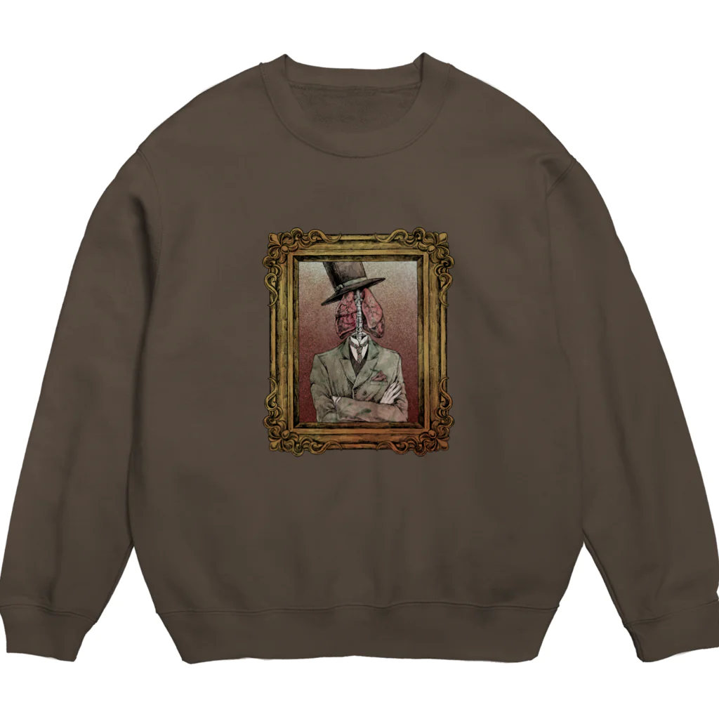 DXMOUVE(ドゥモーヴェ)の亡霊の館柄_肺伯爵肖像画 Crew Neck Sweatshirt