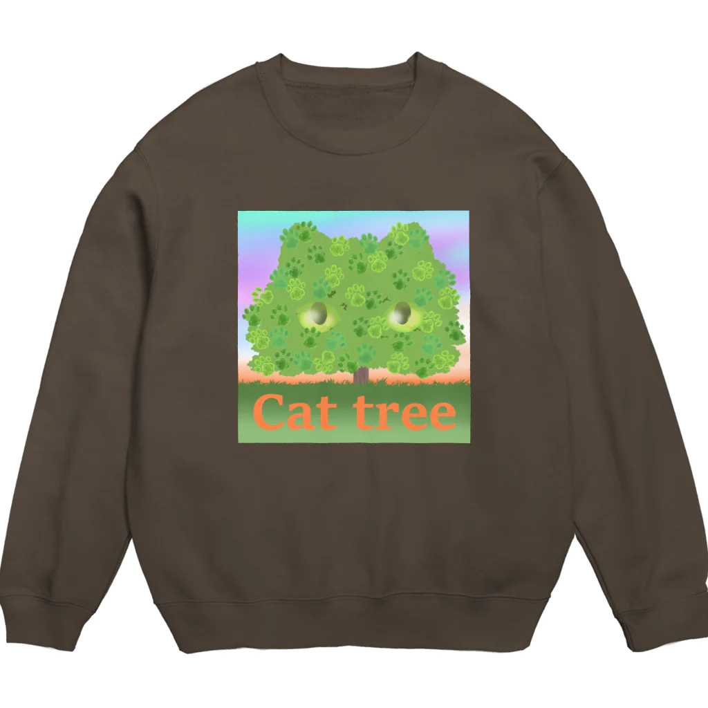 Charamaru MarketのＣＡＴ　ＴＲＥＥ Crew Neck Sweatshirt