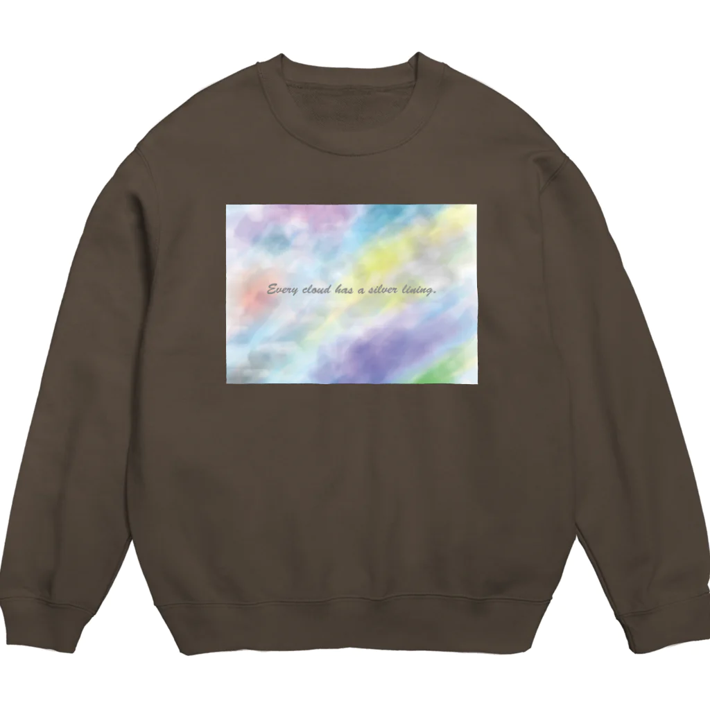 夜の闇に、色の魔法をかけながら。のEvery cloud has a silver lining. Crew Neck Sweatshirt