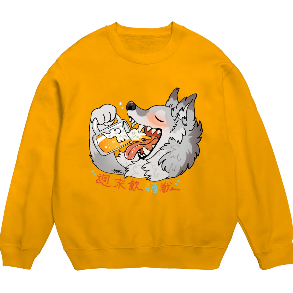 タタナ幻獣館の週末飲酒獣 Crew Neck Sweatshirt