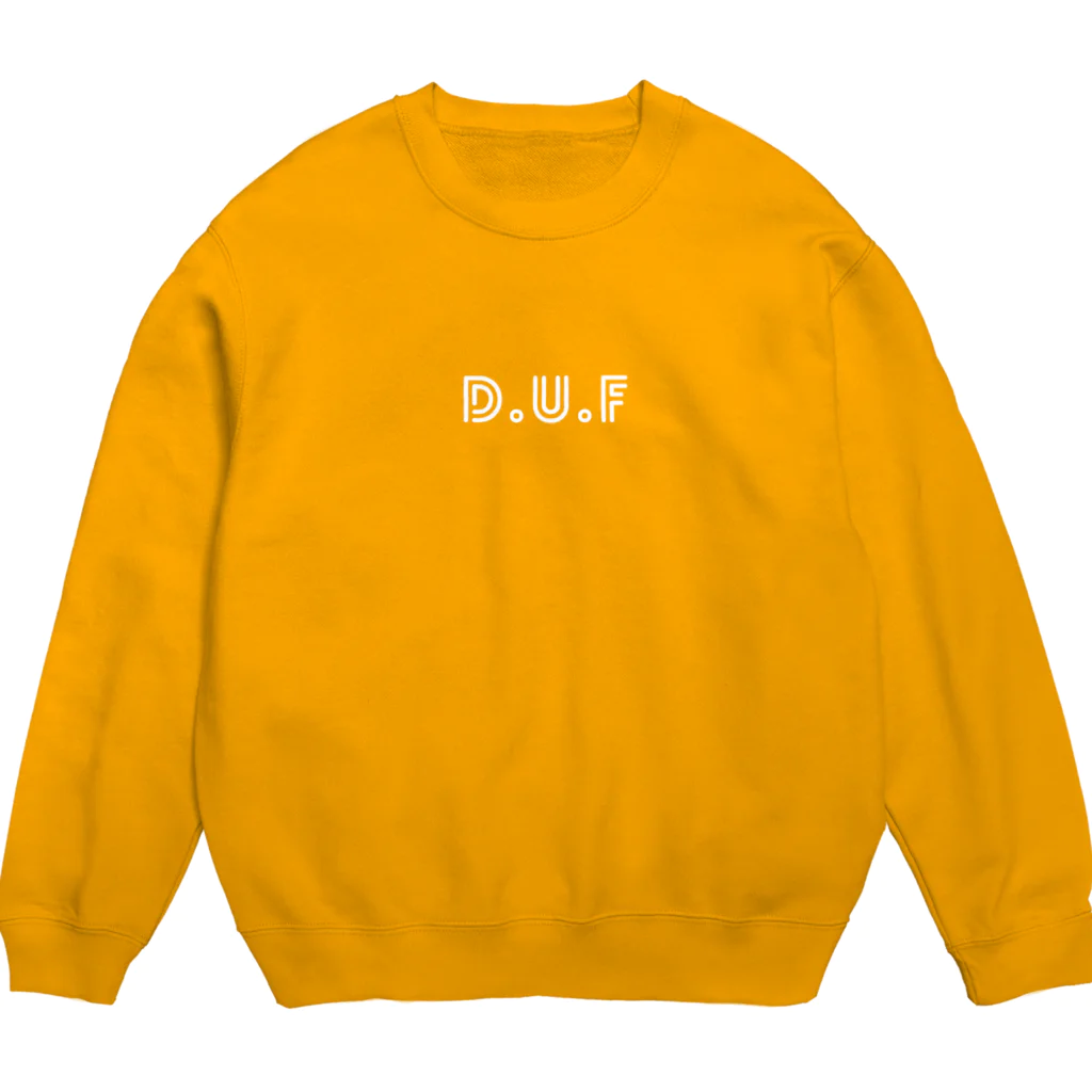 D.U.F STOREのDUFロゴ（白） Crew Neck Sweatshirt