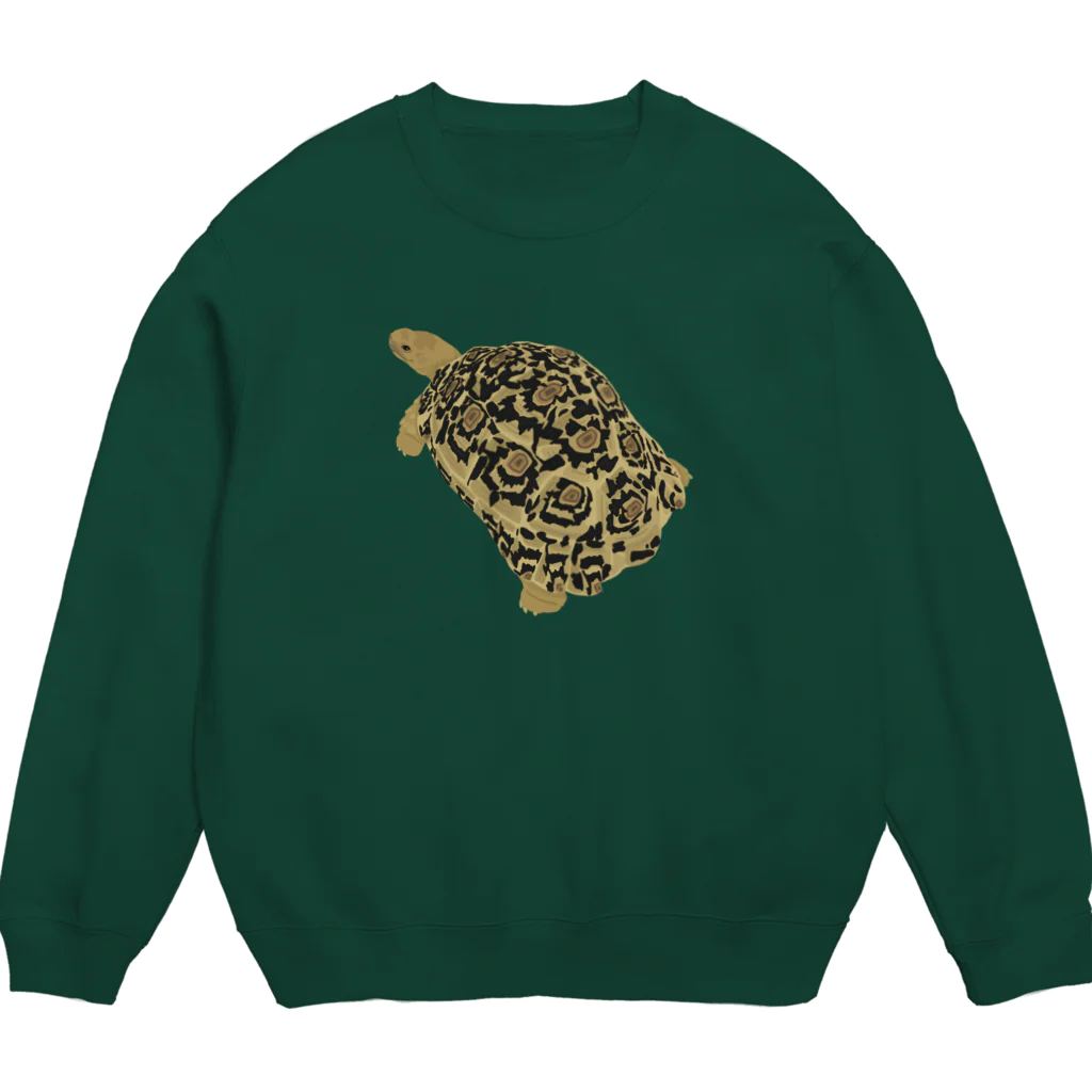 カメの歩みのヒョウモンガメ Crew Neck Sweatshirt