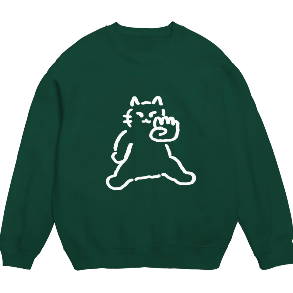 🍑のおことわりねこちゃん Crew Neck Sweatshirt