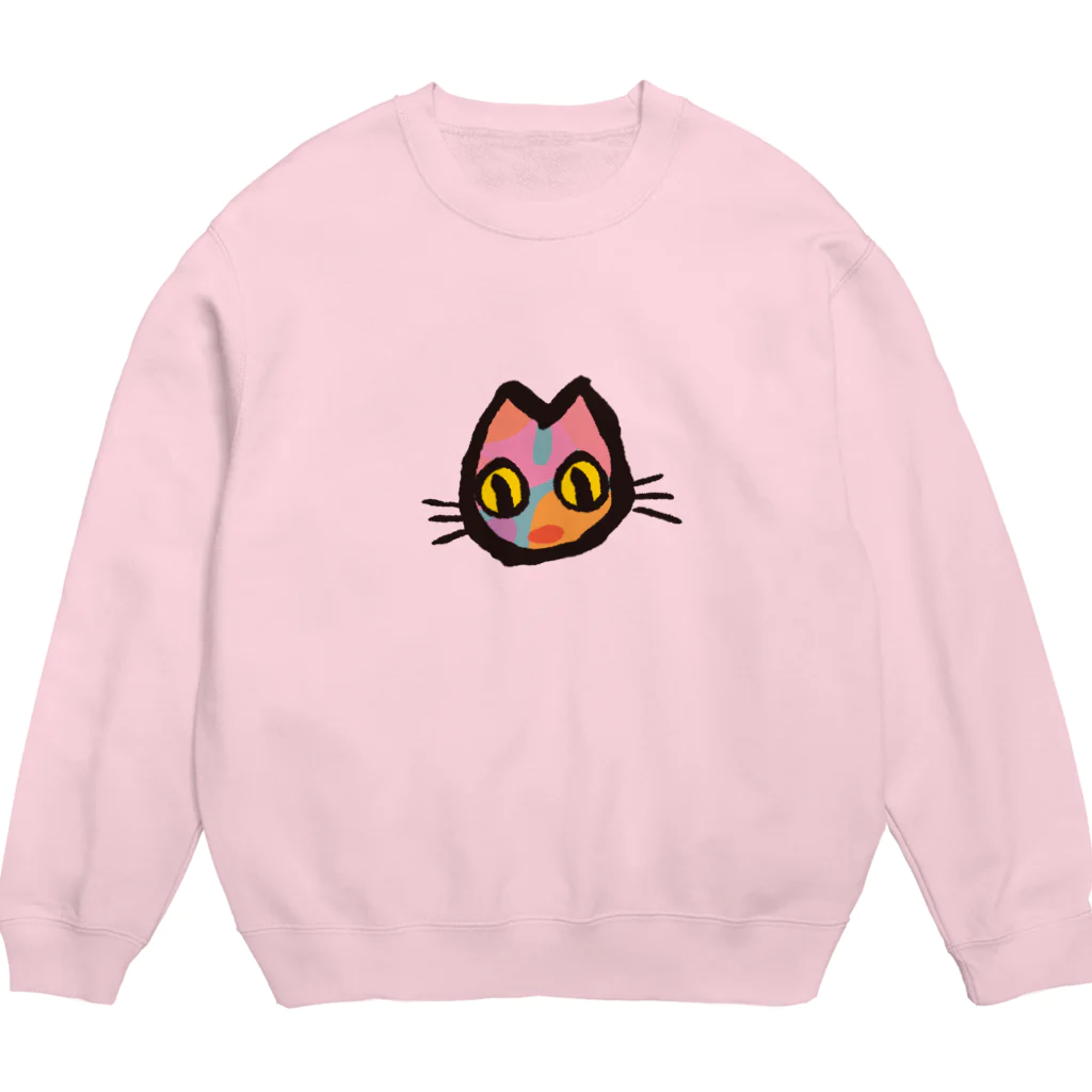 まみおデザインのカラフルニャンコ Crew Neck Sweatshirt