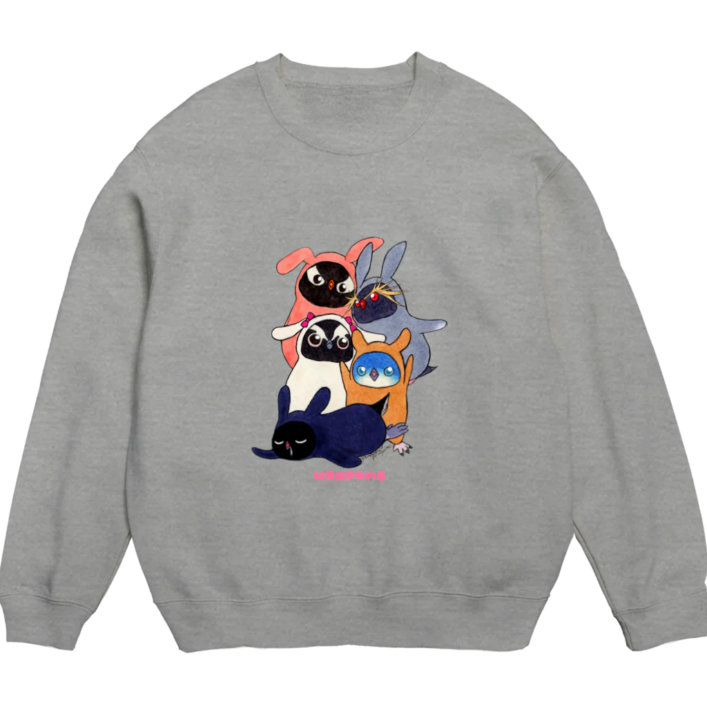 ヤママユ(ヤママユ・ペンギイナ)のうさぺん。 Crew Neck Sweatshirt