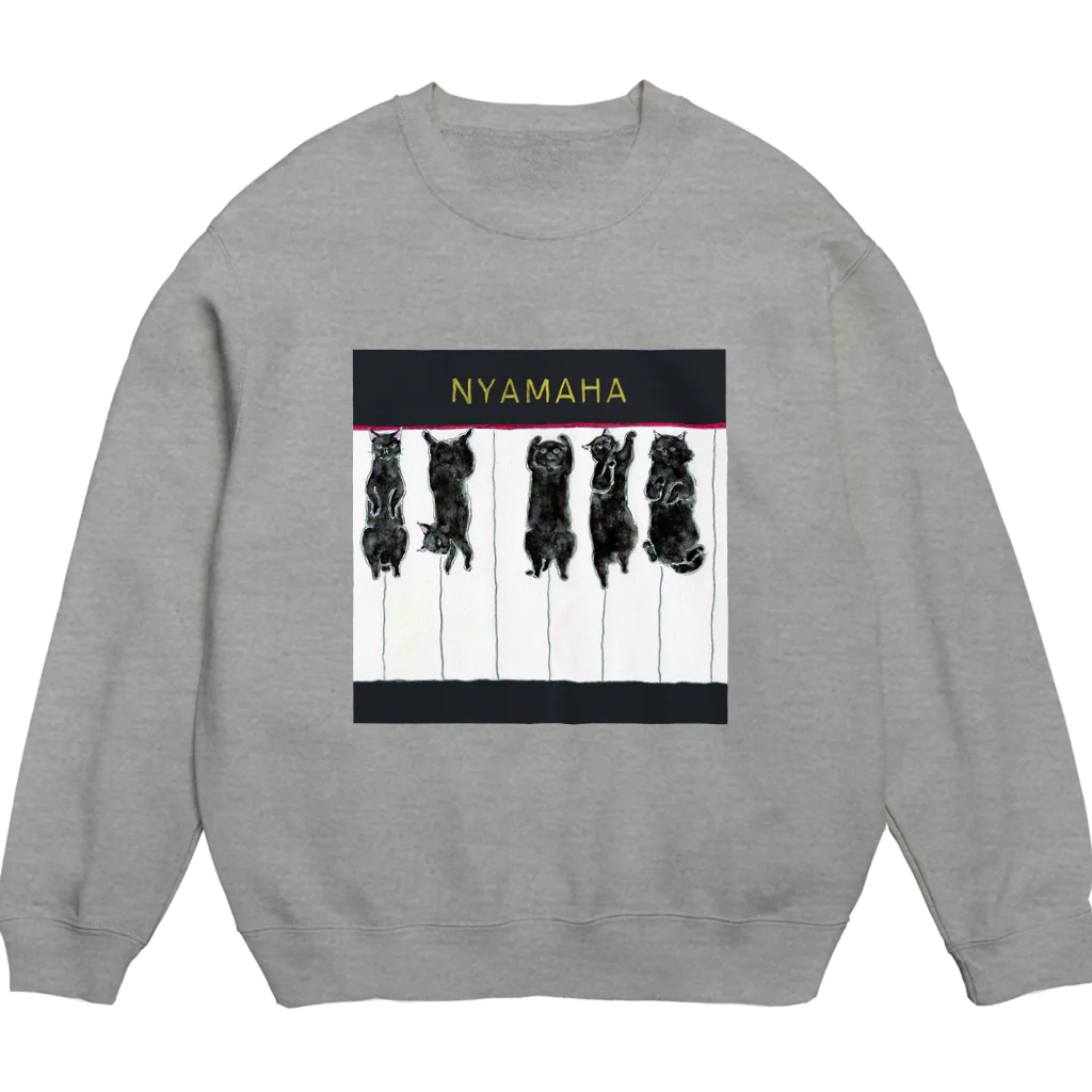 トコロコムギのピアノにゃんこ Crew Neck Sweatshirt