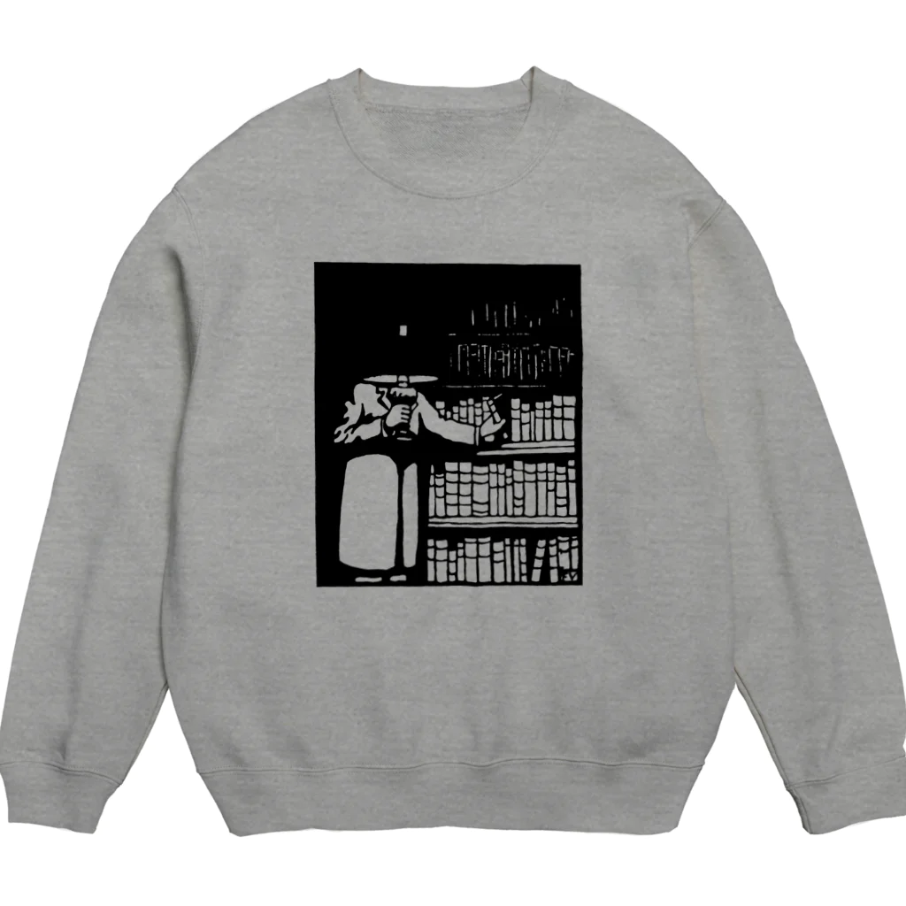 Saza-nami Antique designの夜の本棚 Crew Neck Sweatshirt