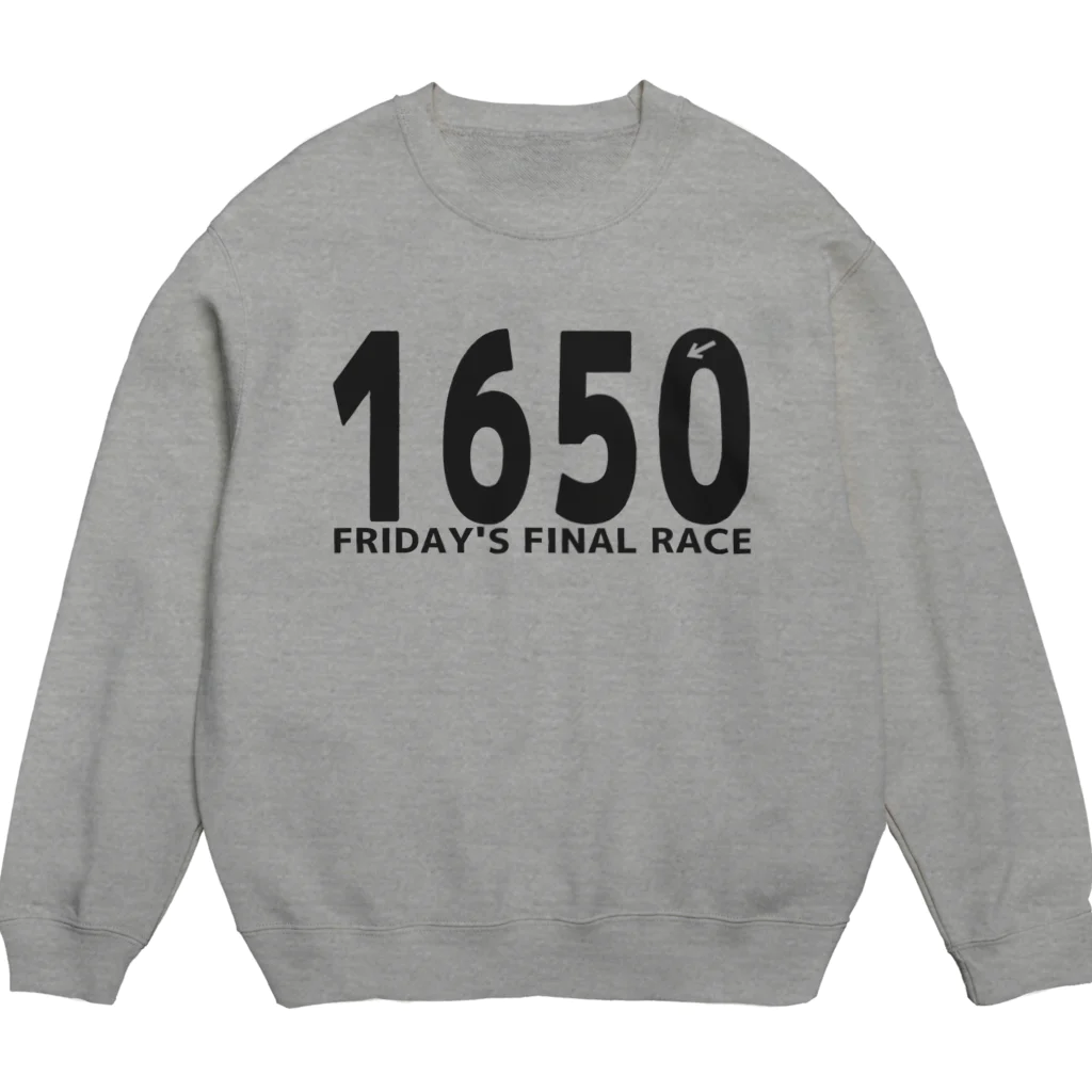 いつもふらっと南関屋の左回り1650m外 GRAYバージョン Crew Neck Sweatshirt