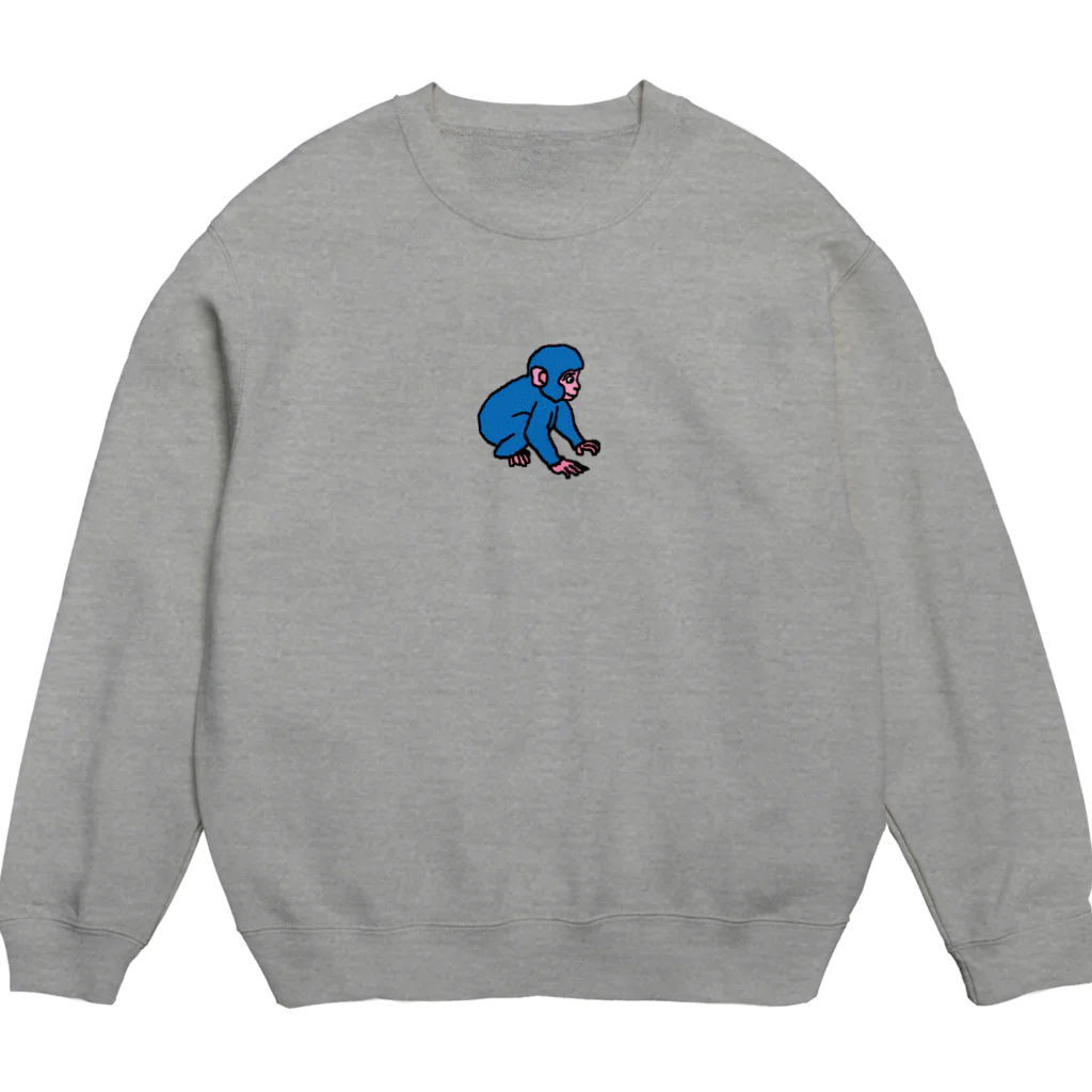 ジルトチッチのデザインボックスの今日もよろしくお願いしますだのブルーモンキー Crew Neck Sweatshirt