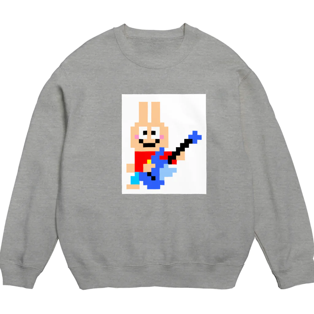 decoppaのギター大好きうさぎさん Crew Neck Sweatshirt