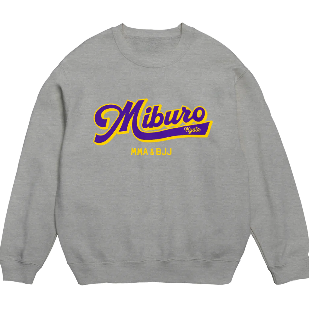 No.326のベースボールロゴ　紫 Crew Neck Sweatshirt