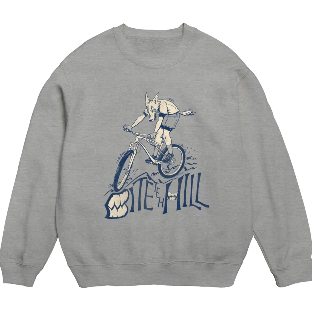 nidan-illustrationの"BITE the HILL" Crew Neck Sweatshirt