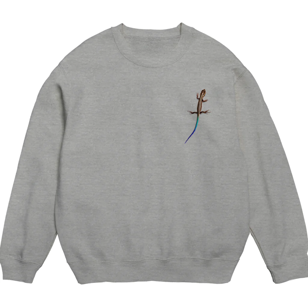 aicecreamのトカゲついてるよ！ Crew Neck Sweatshirt