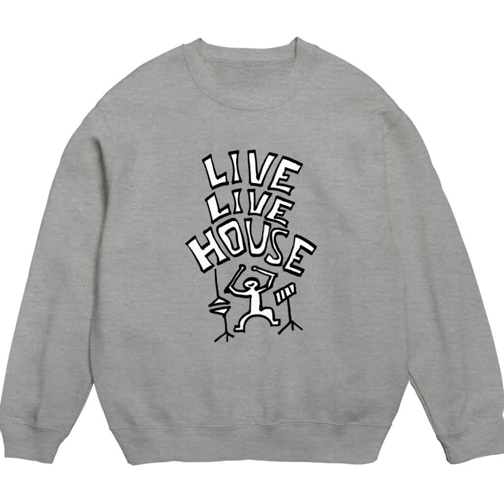 大西英雄の小さなお店のLIVELIVEHOUSE Crew Neck Sweatshirt