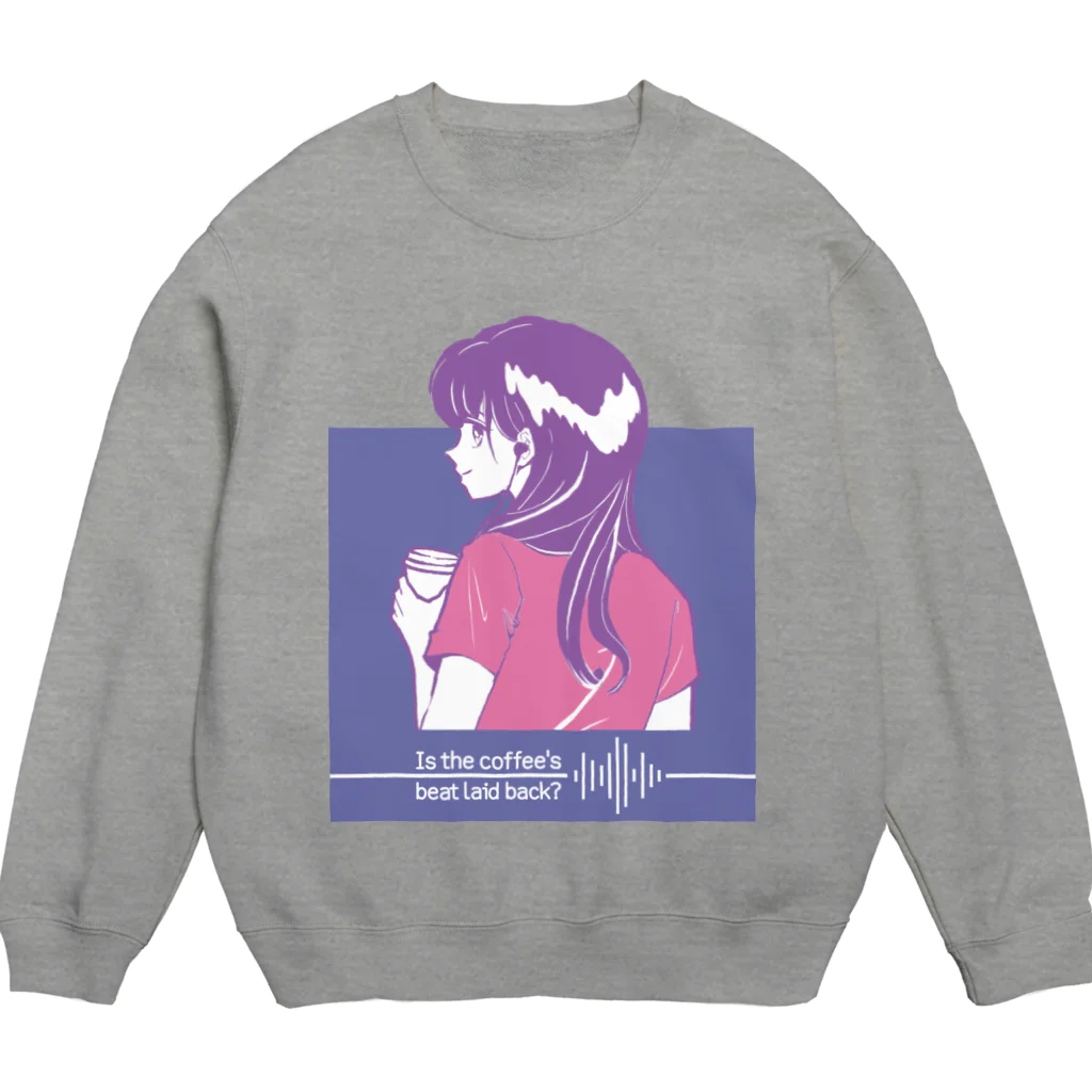 Coffee Beat Your HeartのCoffee Beat Sweat[Blue] Crew Neck Sweatshirt