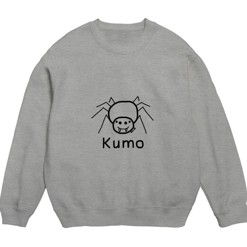 MrKShirtsのKumo (クモ) 黒デザイン Crew Neck Sweatshirt