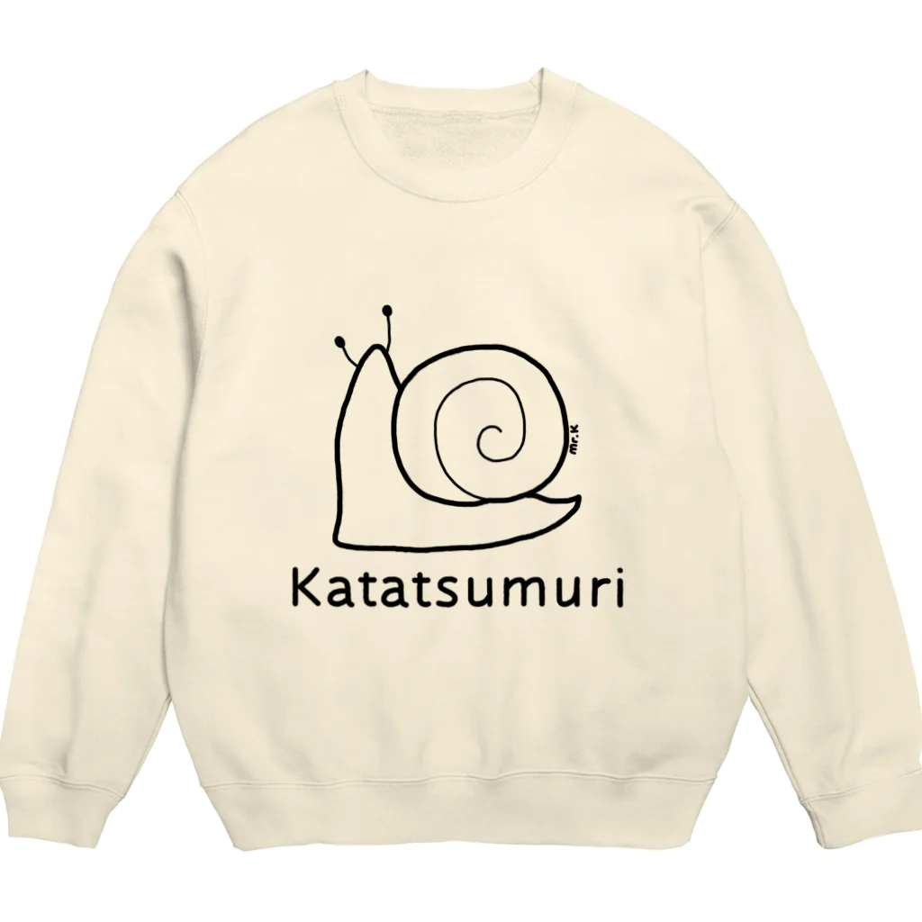 MrKShirtsのKatatsumuri (カタツムリ) 黒デザイン Crew Neck Sweatshirt