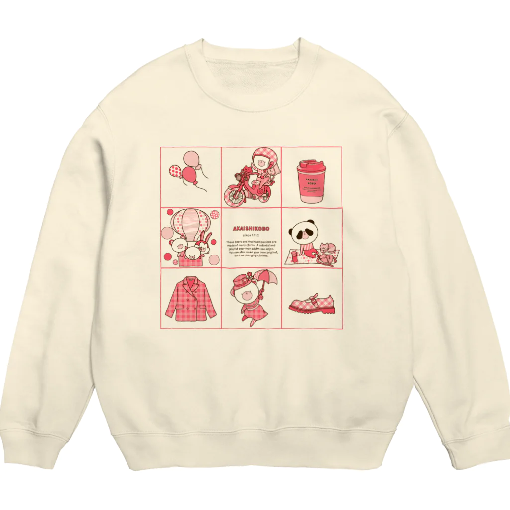 赤石工房(くまごろう屋)のレトロ柄 Crew Neck Sweatshirt