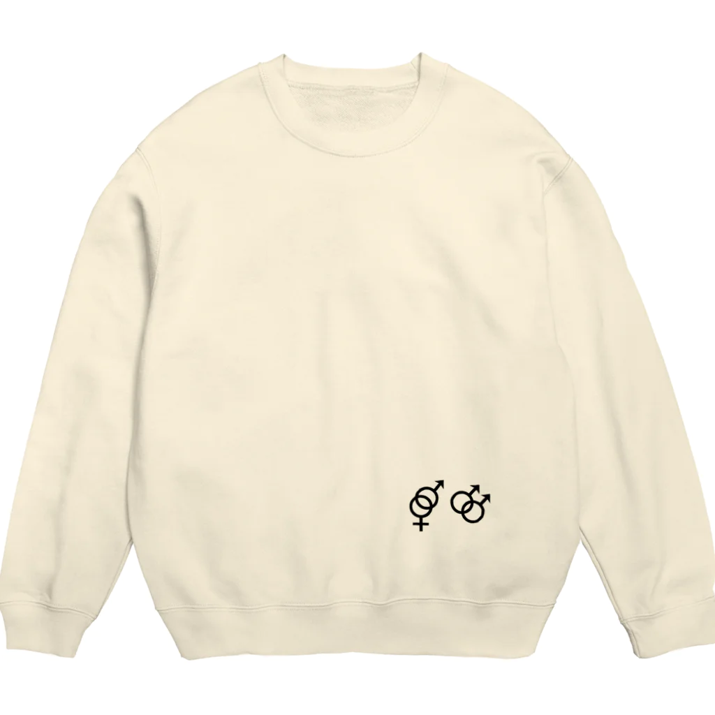 Ren_spの⚤⚣ブラックプリント Crew Neck Sweatshirt