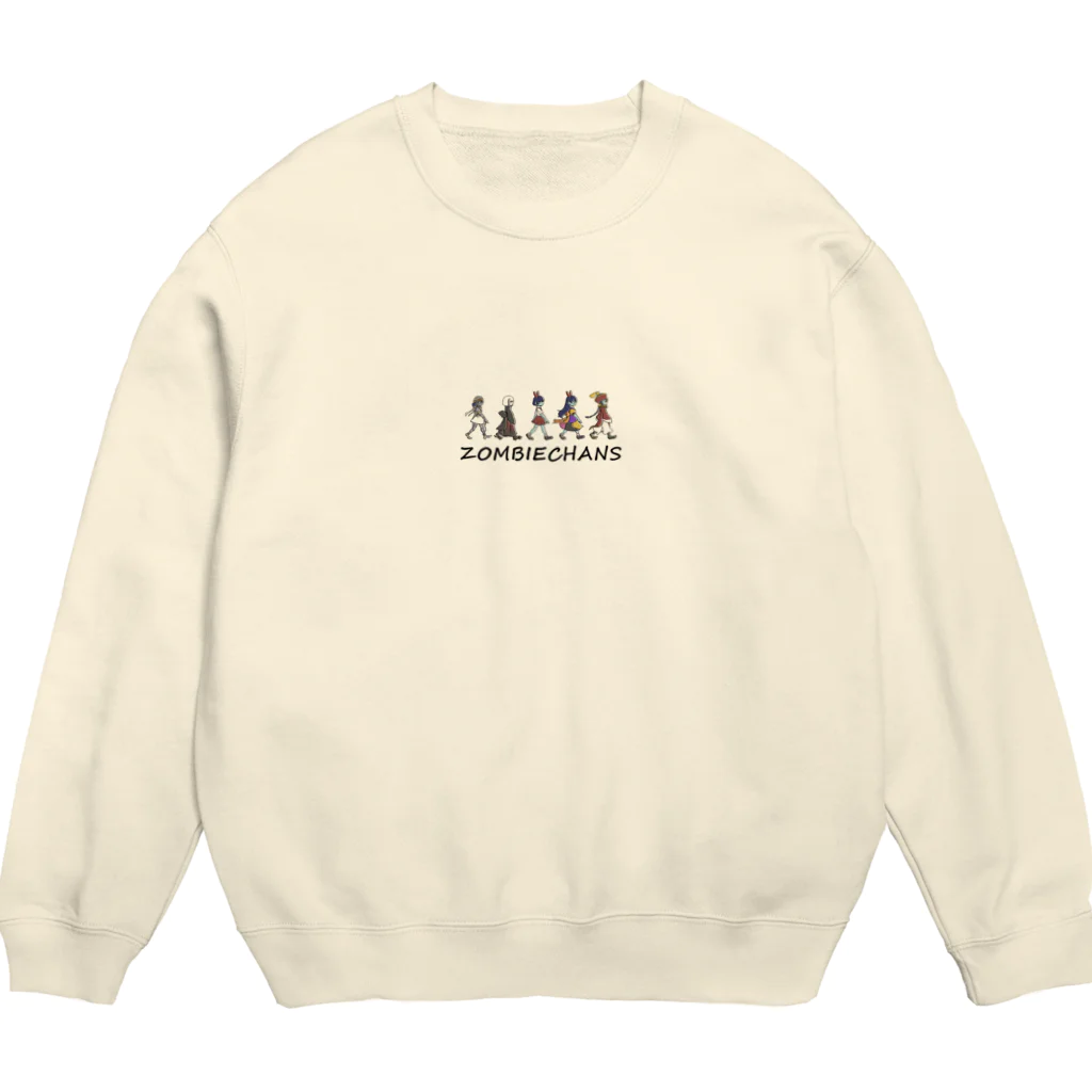 ゾンビちゃんズの別荘のカブトムシごっこ Crew Neck Sweatshirt