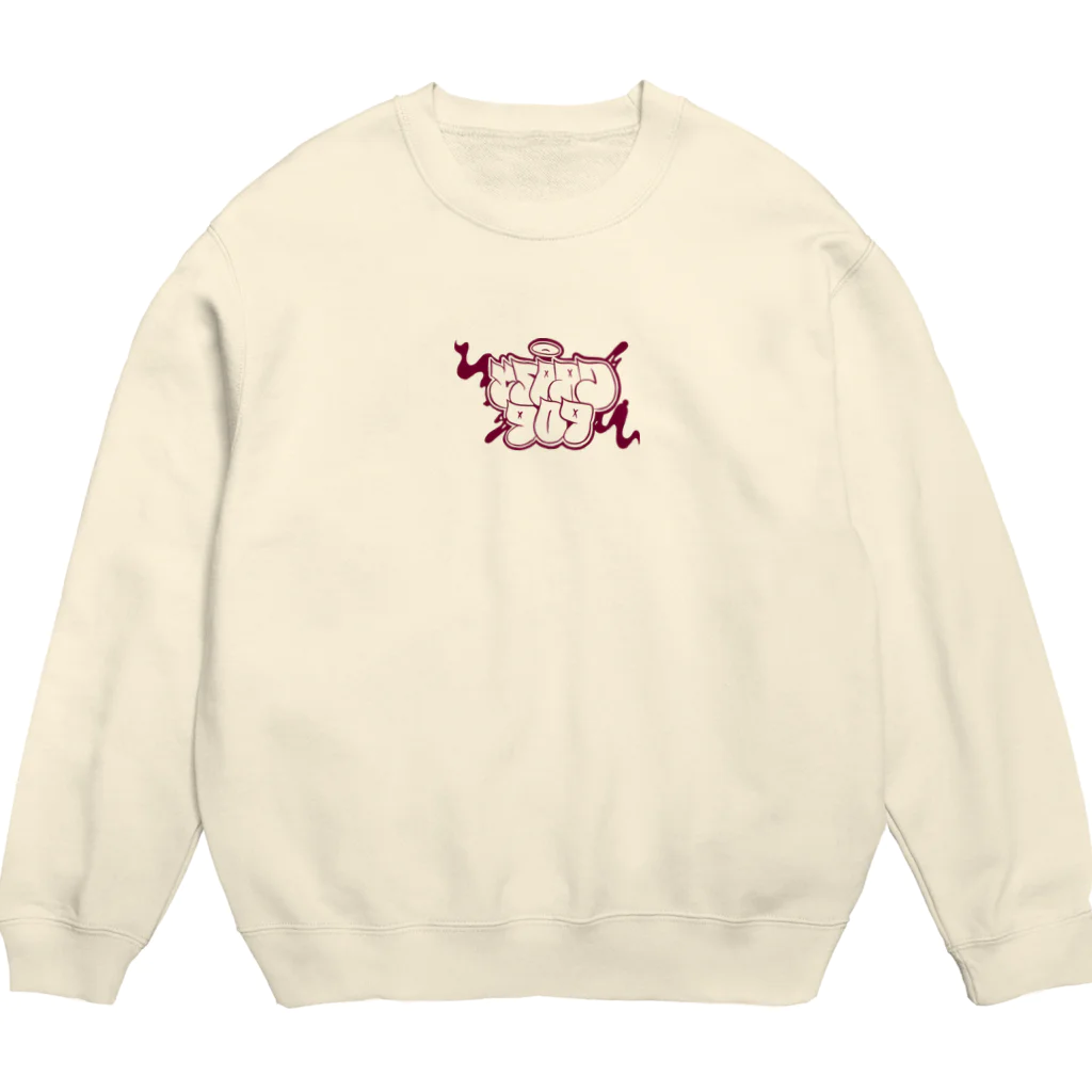 crazy popのミラーグラフィティRed Crew Neck Sweatshirt