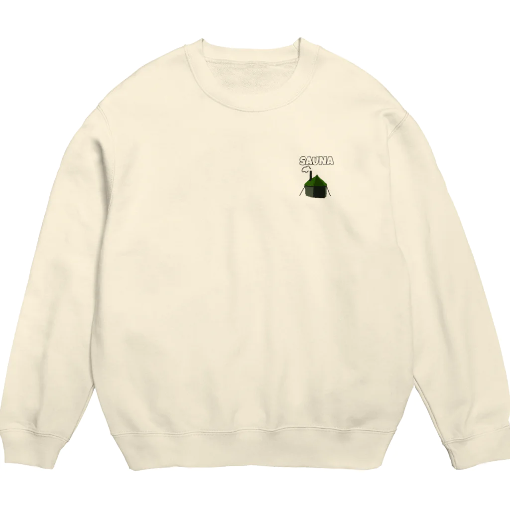 今日からサウナー！のワンポイントテントサウナ Crew Neck Sweatshirt