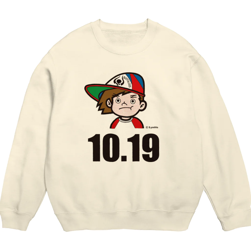 バッファ君  goods【近鉄バファローズ／1976-1996】の【10.19】次世代に伝承！-B Crew Neck Sweatshirt