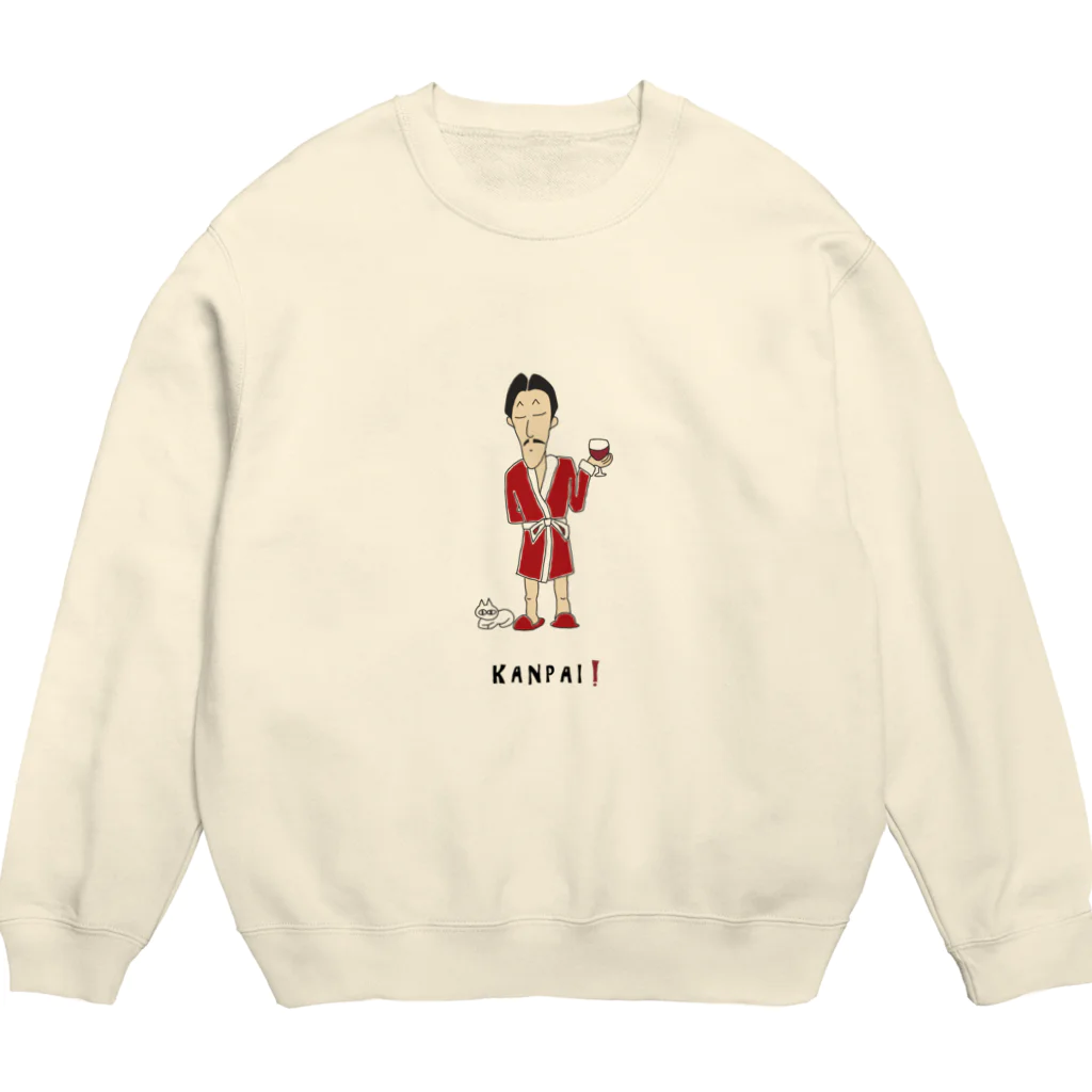 ビールとアート TM-3 Designのワイン貴族（赤ガウン） Crew Neck Sweatshirt