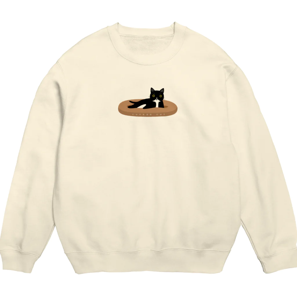 まみおデザインのタキシードにゃん Crew Neck Sweatshirt